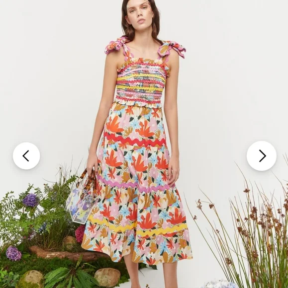 Celiab Nilsa dress midi colorful floral size small - Picture 3 of 4